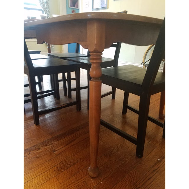 Ethan Allen Vintage Maple Expandable Dining Table Chairish