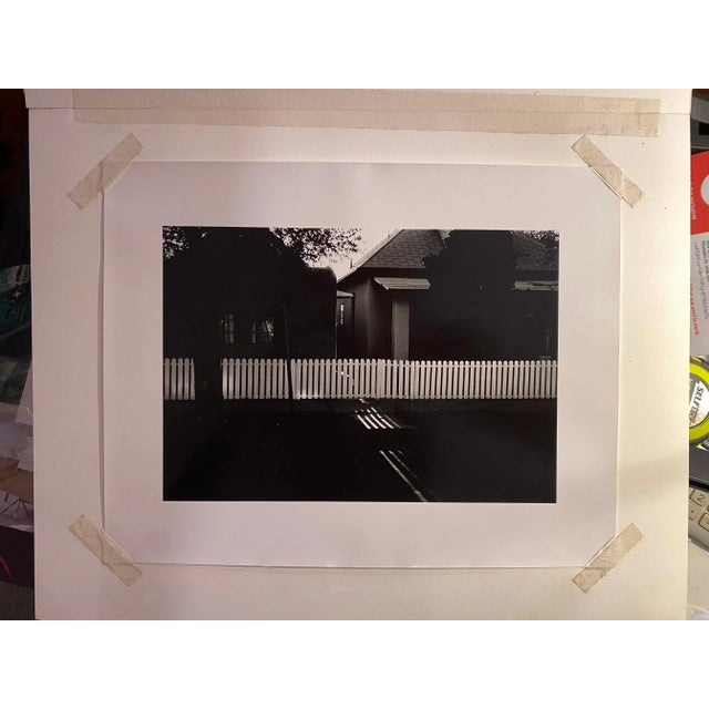 Paper 1980s Photograph with Picket Fence by Ray Metzker For Sale - Image 7 of 9