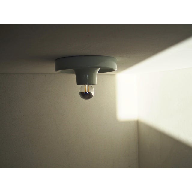 Mid-Century Modern Mid-Century Modern Italian White Flush Mount from Tronconi, 1970s For Sale - Image 3 of 13
