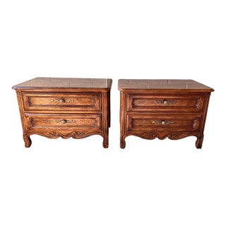 1980s Drexel Country French Style Nightstands - a Pair For Sale