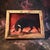 Charming miniature original oil painting attributed to Argentinian artist Henry D. Ramirez Jr., depicting a powerful black...