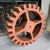 Antique Industrial Wooden Foundry Toothed Cogwheel Gear Mold as Modern Sculpture For Sale In New York - Image 6 of 8