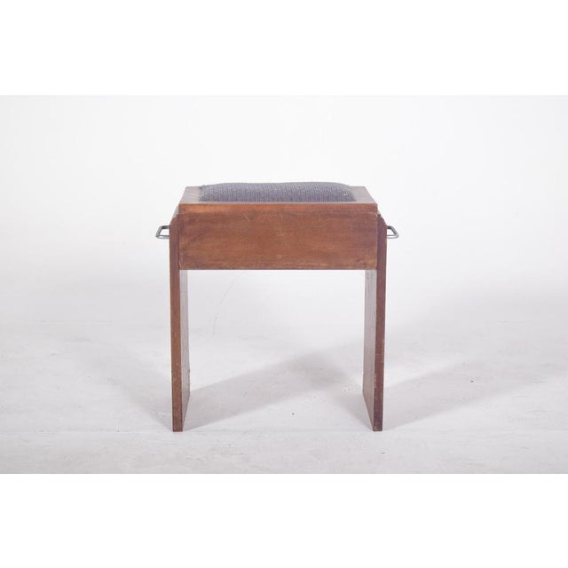 Mid-Century Modern Wooden Piano Bench For Sale - Image 3 of 7