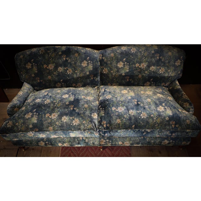 Large Vintage Two-Seater Sofa in Velvet by George Smith, 2010s For Sale - Image 9 of 17