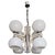 Space Age Eight-Light Chandelier with While Glass Shades, 1970s For Sale - Image 15 of 15