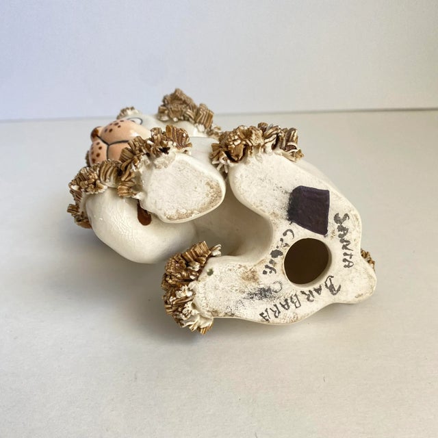 Vintage 1950s Spaghetti Puppy Statue Santa Barbara California Pottery Dog Figurine For Sale - Image 10 of 11
