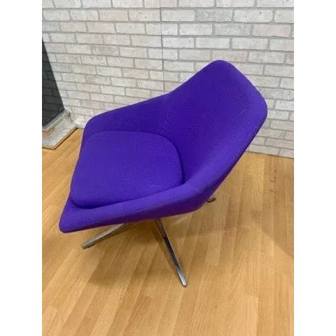Mid Century Modern Overman Style Iris Swivel Pod Chairs by Allermuir - Pair For Sale In Chicago - Image 6 of 10