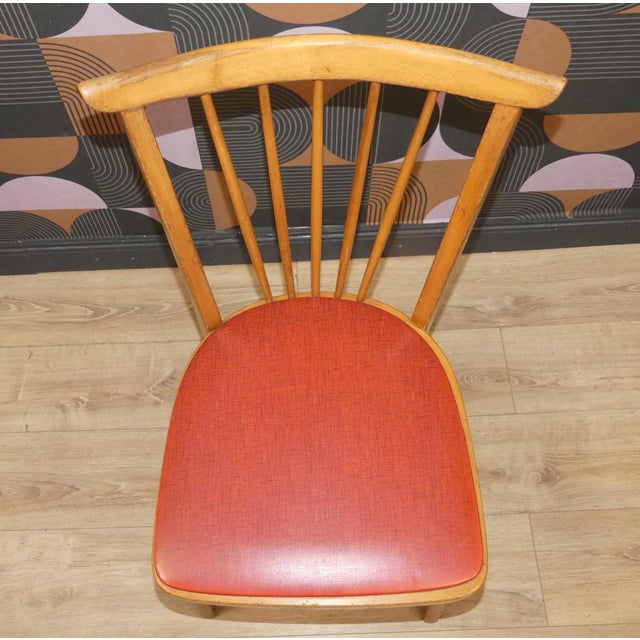 Kitchen Chair in Acella Red Mottled, 1950s For Sale - Image 9 of 10