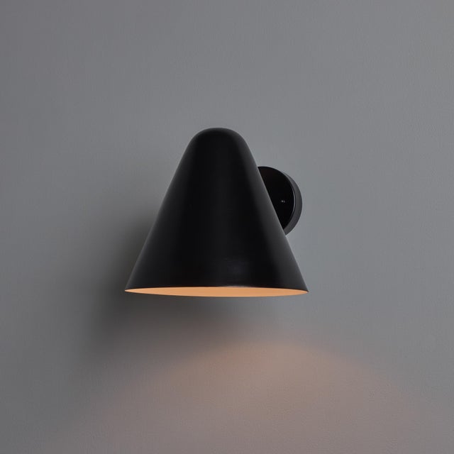 Mid-Century Modern 'ZuZu' Black Painted Brass Wall Sconce in the Style of Jacques Biny For Sale - Image 13 of 18
