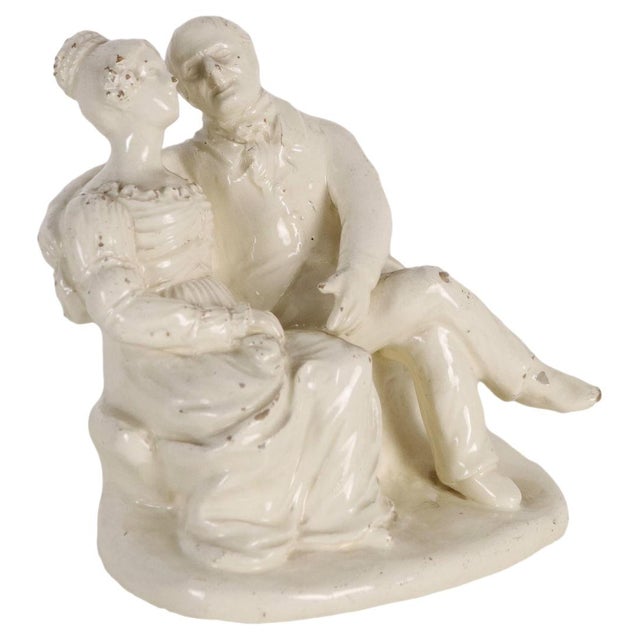 Antique Gallant Couple Sculpture For Sale - Image 9 of 9