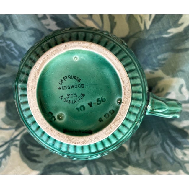 Vintage Wedgwood Etruria & Barlaston Hound-Handle Majolica Pitcher For Sale - Image 12 of 17
