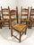 Rustic Oak Razor High Back Dining Chairs, 1960s, Set of 6 For Sale - Image 13 of 18