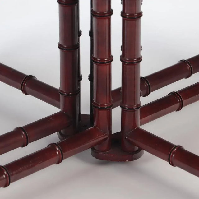 A French Faux Bamboo Dining Room Table, in the Manner of Jansen, C. 1960. For Sale - Image 9 of 9