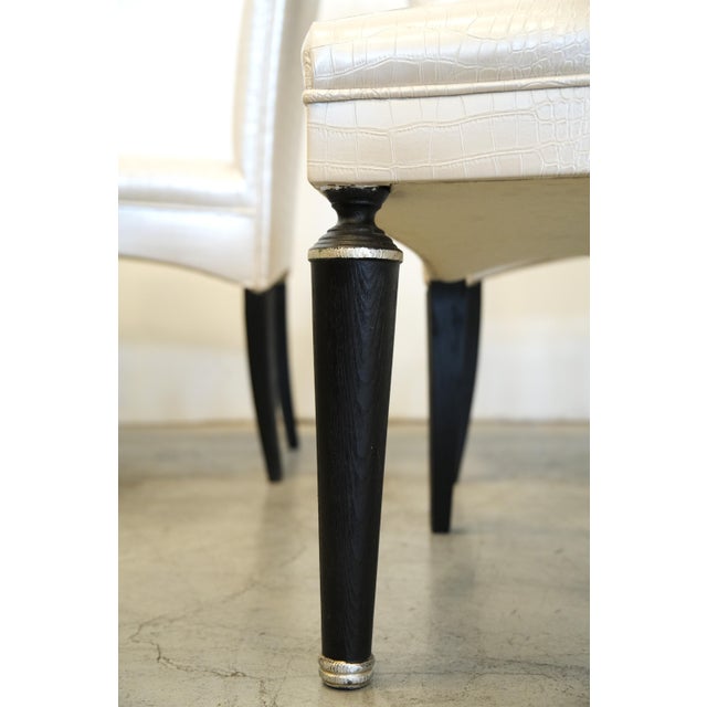 Transoceanic Faux Leather Dining Chairs, 2020, Set of 4 For Sale - Image 12 of 12