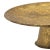 Contemporary Handmade Gold Leaf Metal Pedestal Bowl With Rolled Edge Offering Bowl 11.375" For Sale - Image 3 of 8