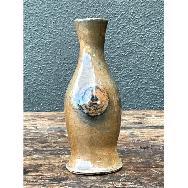 Vintage Glazed Ceramic Vase For Sale In West Palm - Image 6 of 12