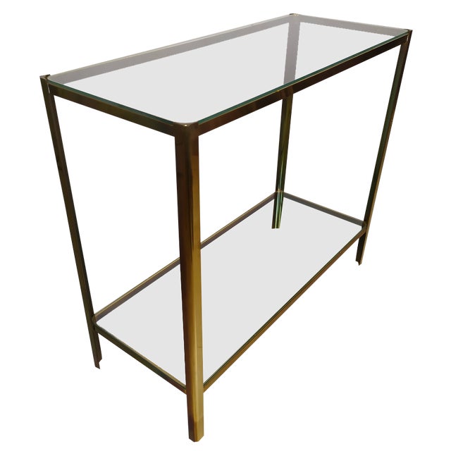 Vintage Bronze Console Table, 1970s For Sale