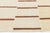 Vintage 13 X 27 Extra-Long Minimalist Striped Kilim Wool Rug in Neutral Cream For Sale In New York - Image 6 of 12