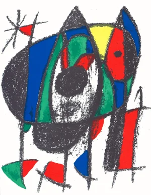 Joan Miró "Lithograph V" 1975 Lithograph