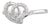Piero Milano Diamond Heart Swirl Ring 18k White Gold With Box Size 7 For Sale