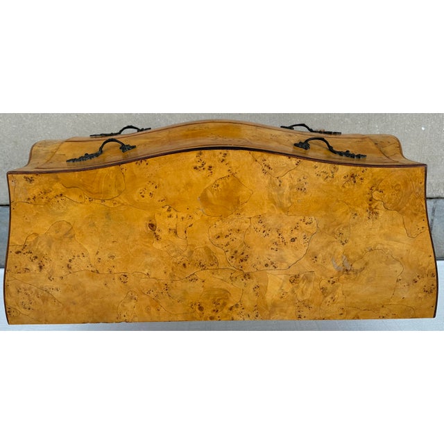 Wood Mid 20th Century Italian Olive Wood Hall Bombe Chest For Sale - Image 7 of 11