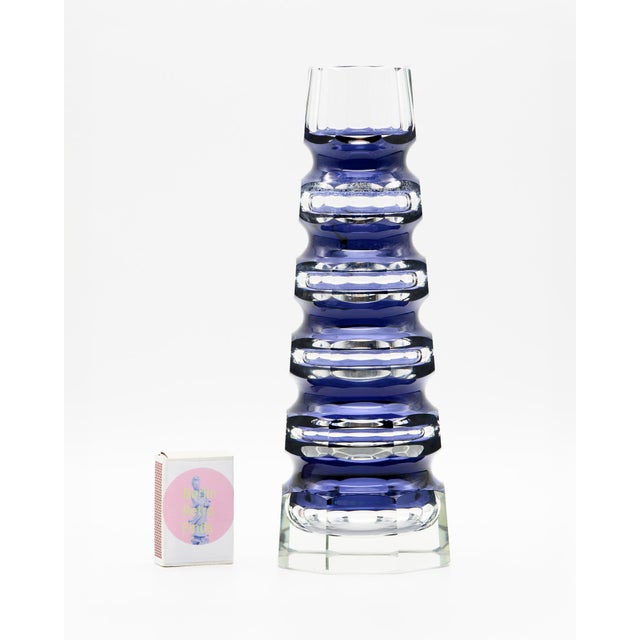 Art Deco Style Block Vases from VEB Ilm-Kristall, East Germany, 1960s, Set of 2 For Sale - Image 16 of 18