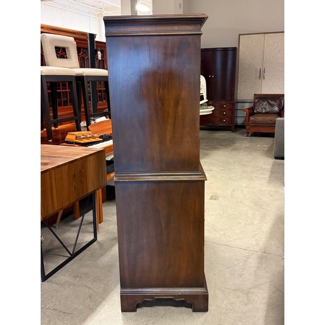 Drexel Heritage Drexel Heritage 18th Century Collection Highboy Chest of Drawers, Vintage For Sale - Image 4 of 12