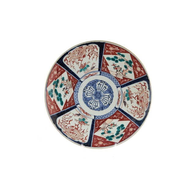 Ceramic Antique Japanese Imari Charger, 1880 For Sale - Image 7 of 7