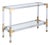 Pasargad Home Lucen Glass Console Table With Gold Accents & Acrylic Frame For Sale