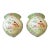 4.5 Inch Mid-Century Chinoiserie Hand-Painted Porcelain Wall Pockets – Pair For Sale