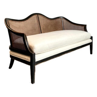 Vintage Nancy Corzine Cane Sofa For Sale