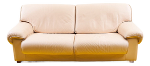 Vintage Cream Leather Sofa