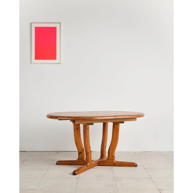 Mid-Century Modern Brutalist Extendable Dining Table in Pine attributed to Rainer Daumiller, Denmark, 1970s For Sale - Image 3 of 18