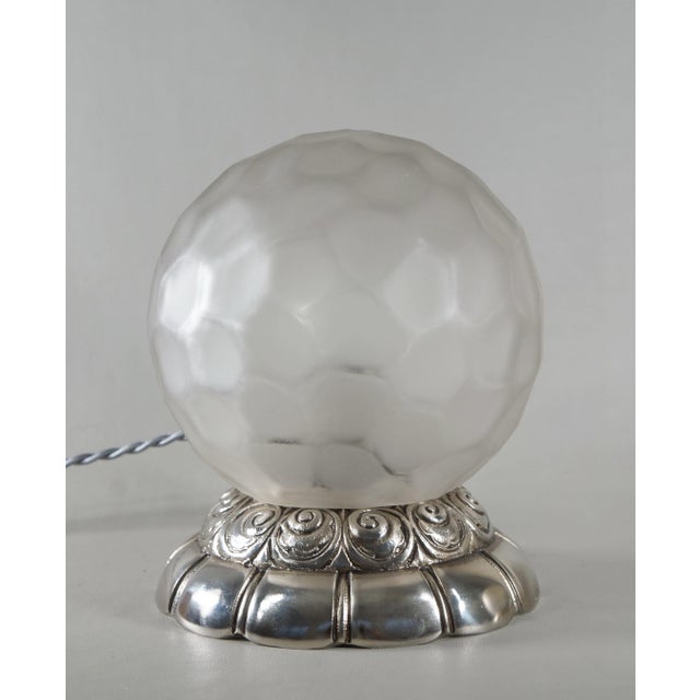 French Art Deco Table Lamp by Genet Et Michon 1930 France - A Pair For Sale - Image 6 of 9