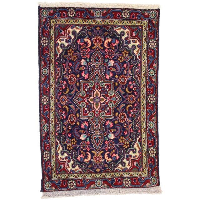 Vintage Persian Hamadan Rug - 01'10 X02'10 For Sale - Image 9 of 9