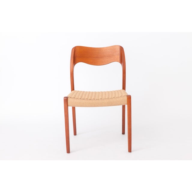 Mid-Century Modern Danish Model 71 Teak Dining Chair by Niels Otto Møller for J.L. Møllers, 1950s For Sale - Image 10 of 10