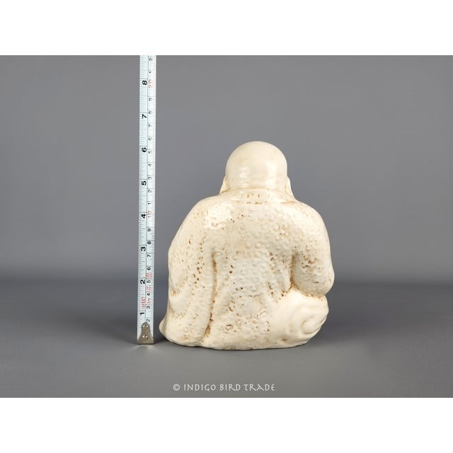 1960's White Ceramic Buddha Sculpture For Sale In Greenville, SC - Image 6 of 7