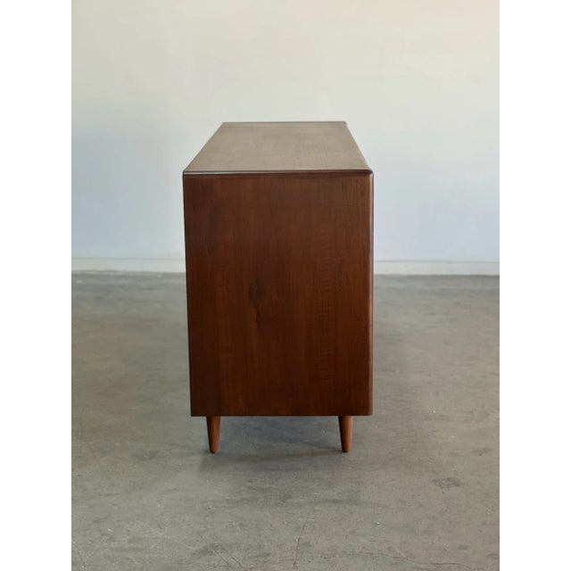 Brown 1960s Minimal Teak Credenza by Dscan, Attributed For Sale - Image 8 of 12
