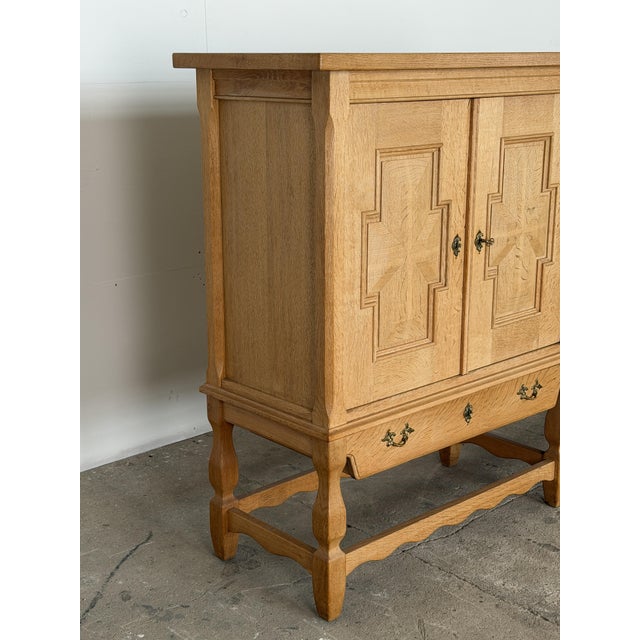 Vintage Danish Oak Sideboard by Henning Kjærnulf, 1960s For Sale - Image 9 of 17
