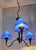 2000 - 2009 Vintage Ceiling Lamp with Black Metal Frame and Blue Glass Shades from Kramer-Leuchten, 2000s For Sale - Image 5 of 8