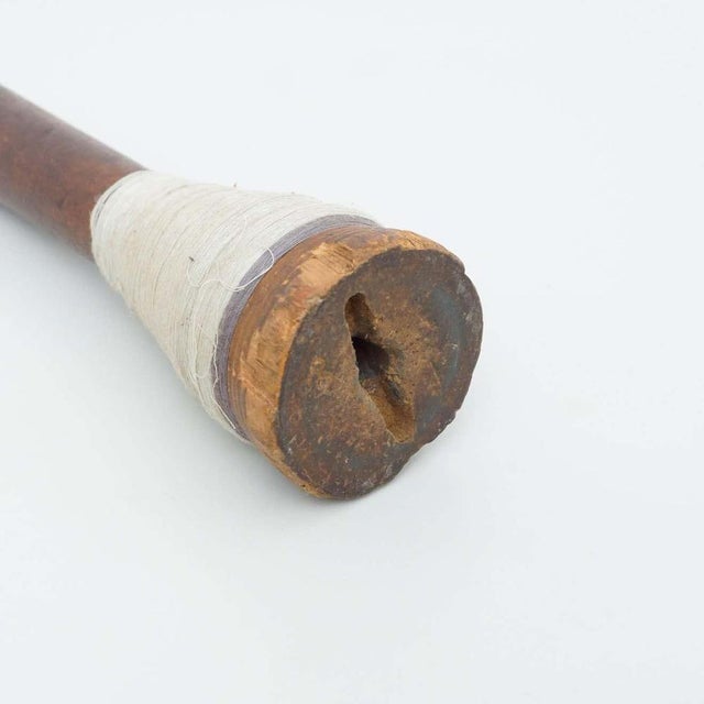 Brown Rustic Wooden Spools of Thread, 1930s, Set of 3 For Sale - Image 8 of 18