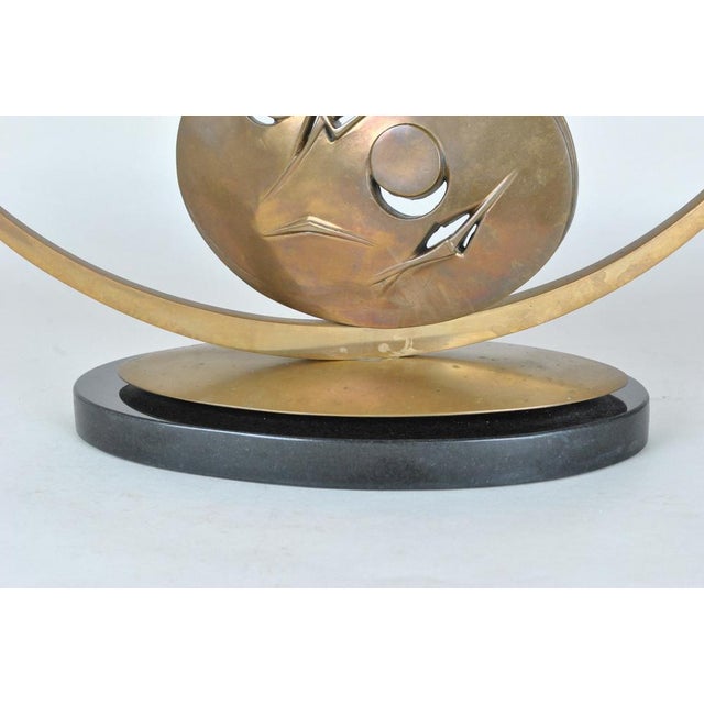 Metal Carmello Cappello, Sculpture on Base, 1974, Bronze & Marble For Sale - Image 7 of 14