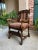 Antique English Arm Chair Carved Oak Cane Seat Renaissance Cherubs Fireside For Sale - Image 14 of 18