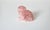 Gemstone Chinese Rose Quartz Dog Carving With Ruby Eyes, Mid-20th Century For Sale - Image 7 of 8
