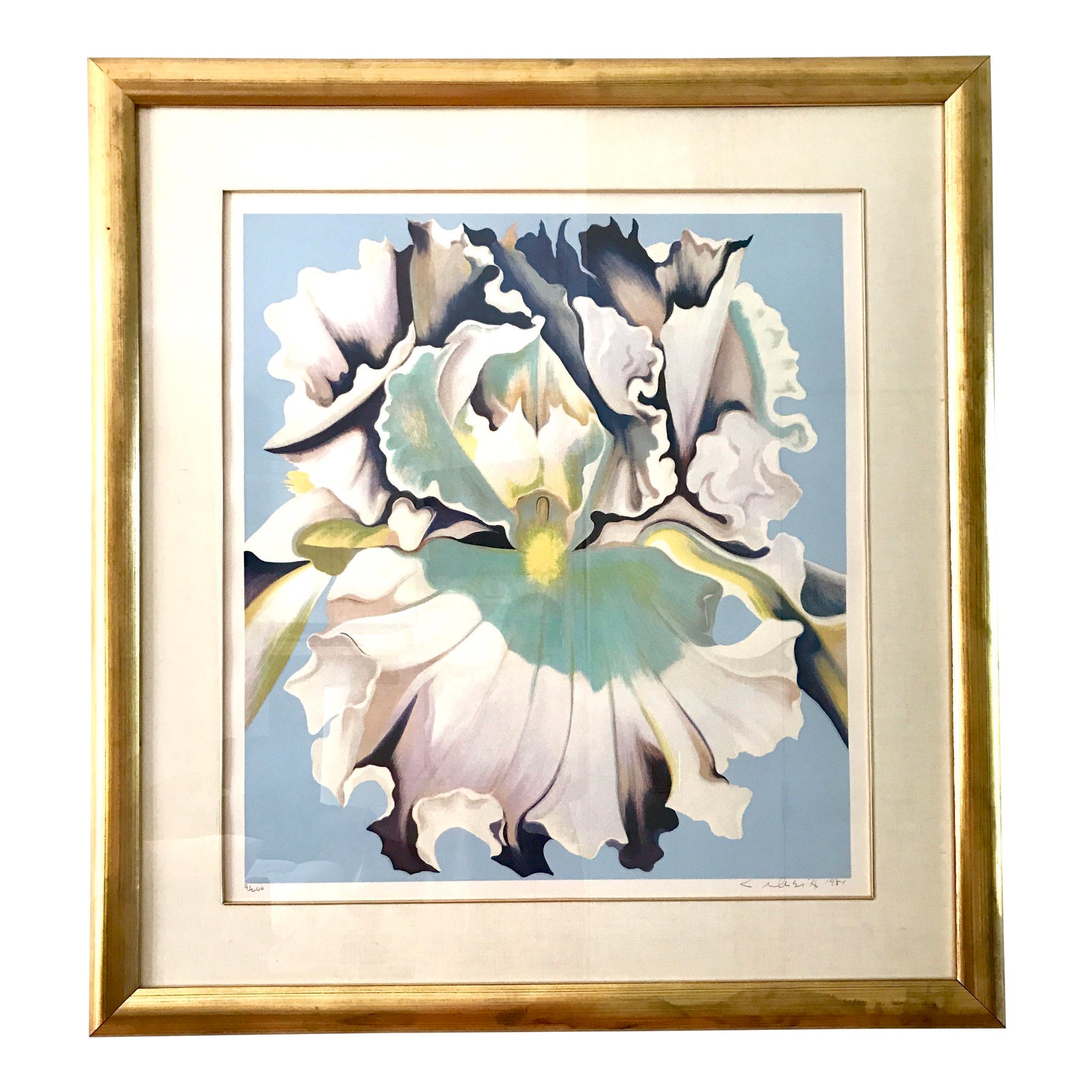 Lowell Blair Nesbitt Orchid Serigraph Signed | Chairish