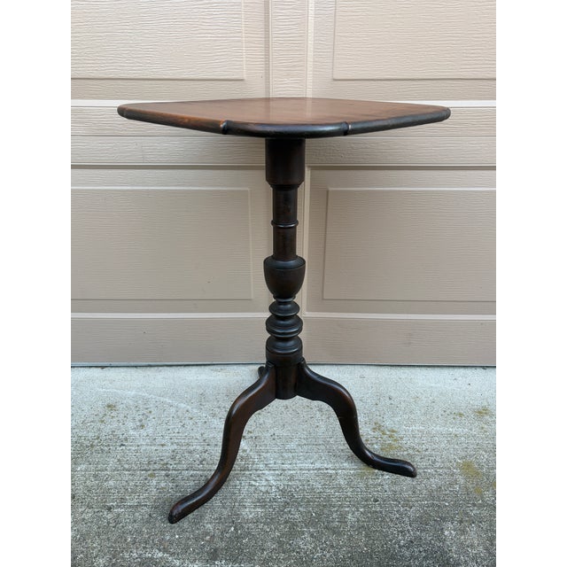 Antique American Colonial Mahogany Side Table, Early 20th Century For Sale - Image 9 of 10
