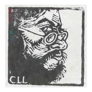 1970s Woodblock Print Portrait