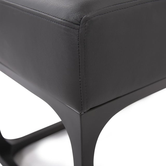 Kenneth Ludwig Chicago Roma Leather Bench For Sale - Image 4 of 10