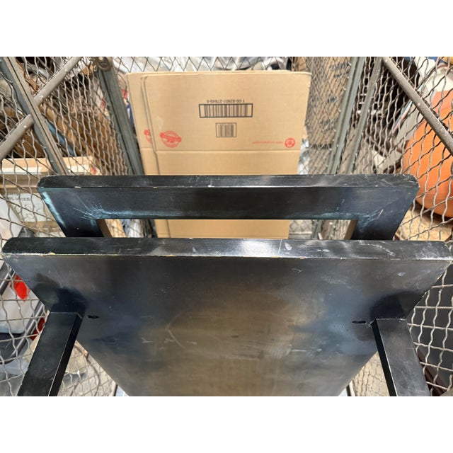 Mid-Century Modern 1950s Black Lacquered Coffee Table For Sale - Image 3 of 10