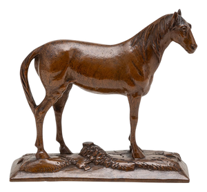 English Victorian Carved Walnut Horse, 1900s